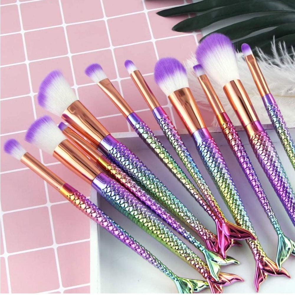 Mermaid Tail Makeup Brush Set